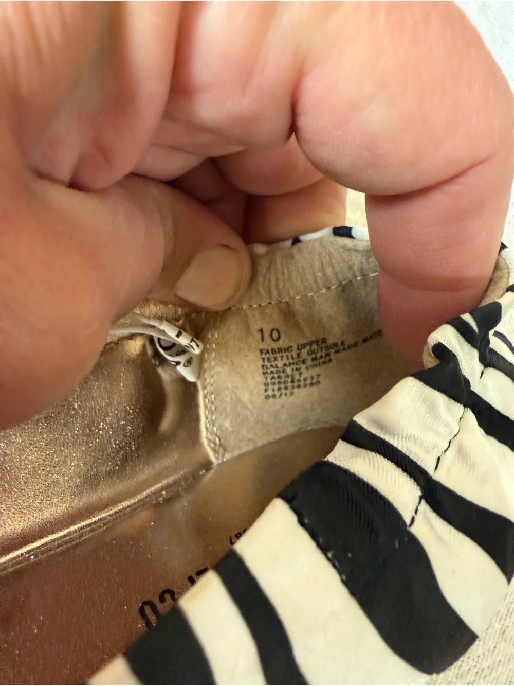 4/$20 Mossimo Supply Co. Zebra-Print Ballet Flats - Black & White